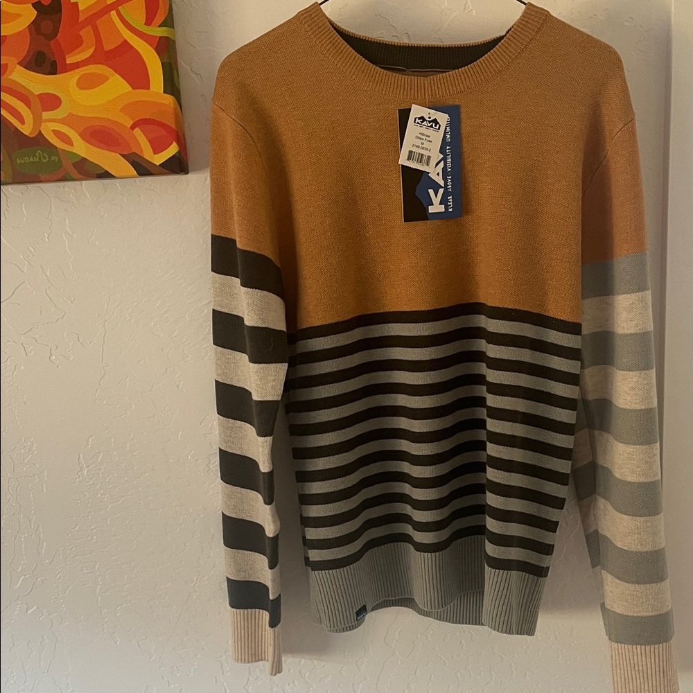 Kavu Hillrose Striped Crewneck Sweater NWT